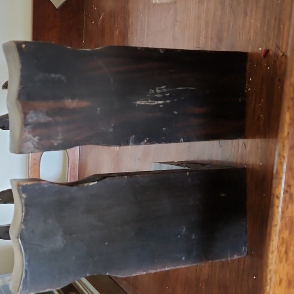 Rare Vintage Pairing English Handcarved & Numbered Ebony Horse Head Bookends - Picture 6 of 7